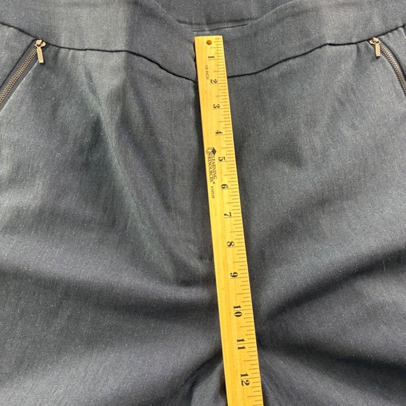 Lane‎ Bryan Womens Pants Size 28W Blue Zip Pocket Cropped Casual Stretch Career - Picture 4 of 8